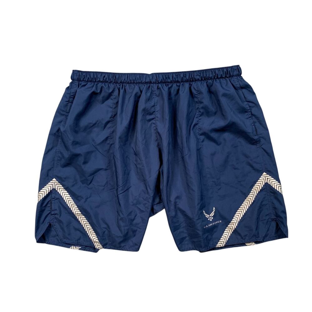 US Air Force Shorts Men XXL Navy Unicor PTU Physical Training Uniform Reflective